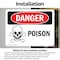 Signmission Poison Danger Sign, Vinyl Decal, 14in W x 10in L, 2PK OS-2PACK-DS-D-1014-L-1531 - alternate 5